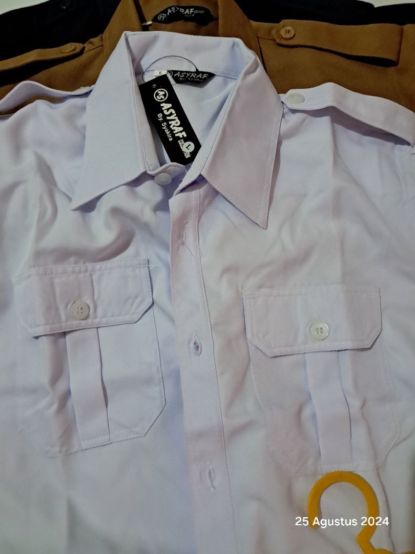 Seragam Kerja Pria Semi Wool Putih Reguler Fit - foto 4 dari 10, mr.isur.11a