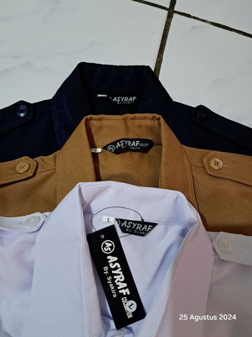 Seragam Kerja Pria Semi Wool Putih Reguler Fit - Foto ulasan pembeli
