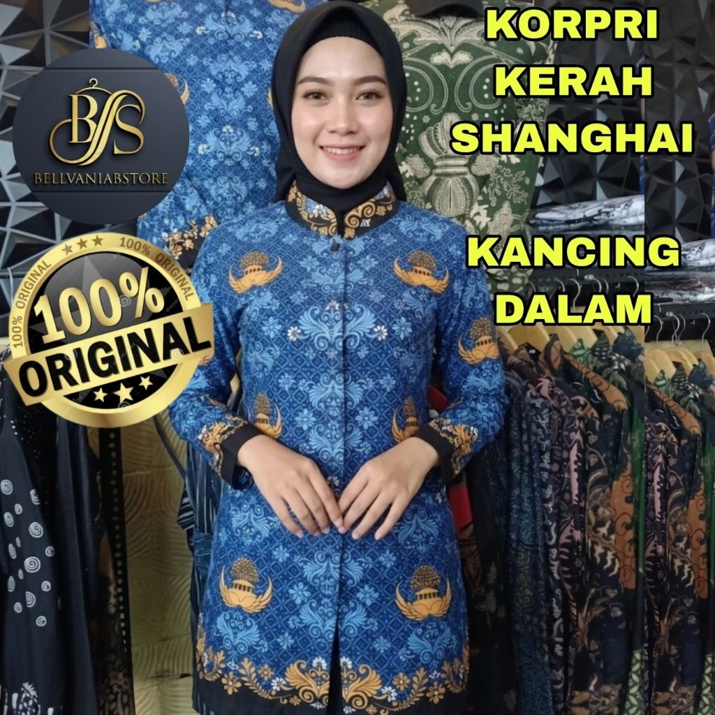 Seragam Korpri Wanita Shanghai Lapis furing kain - foto 1 dari 10