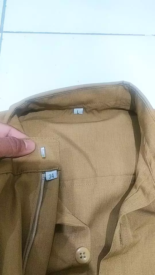 Seragam PNS Pria Khaki Setelan Baju Dinas Pemda - Foto ulasan pembeli