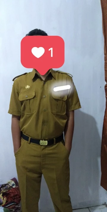 Seragam PNS Pria Khaki Setelan Baju Dinas Pemda - Foto ulasan pembeli