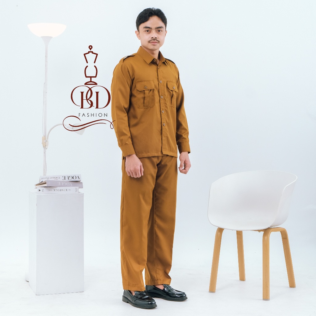 Seragam PNS Pria Lengan Panjang Baju Dinas Pemda Baju PNS Pemda Pria Seragam Guru - foto 4 dari 10, cacasalwaa_