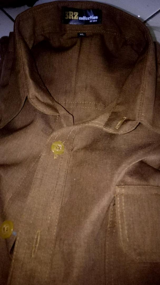 Seragam PNS Pria Pemda Coklat Khaki Setelan Dinas Lengan Pendek - Foto ulasan pembeli