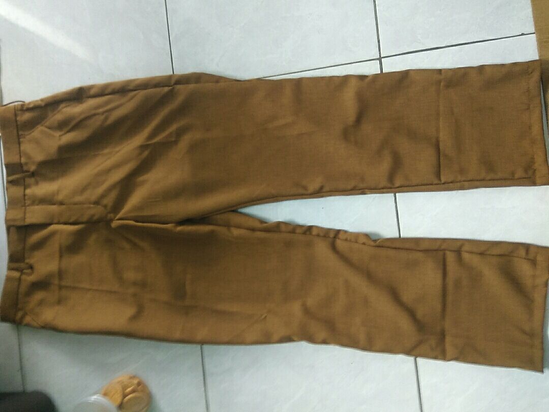Seragam PNS Pria Pemda Coklat Khaki Setelan Dinas Lengan Pendek - Foto ulasan pembeli