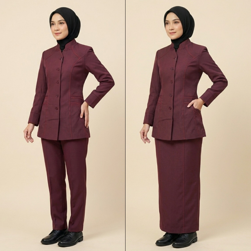 Seragam Pria PDH Semi Woll Khaki Premium Setelan - foto 8 dari 10, fillestar