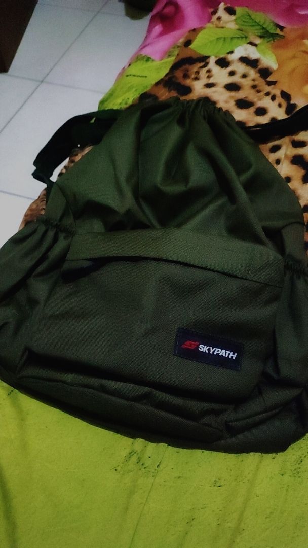 SKYPATH - Tas Ransel Serut Unisex Botol minum Anti Air Cordura - Foto ulasan pembeli