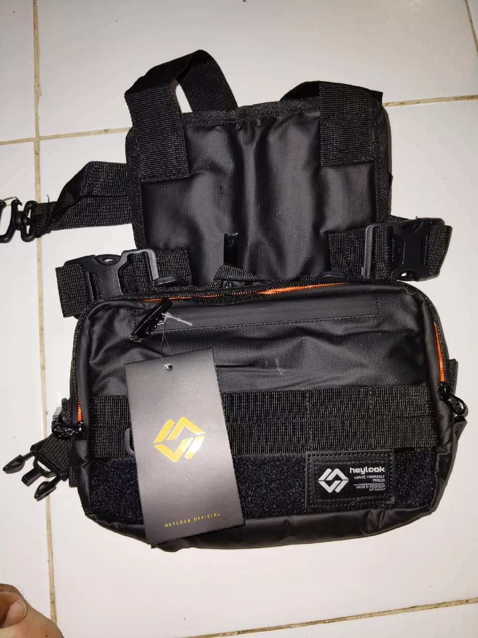 Sling Pouch KYOTO Pouch Mini Wallet Dompet Kartu Neckbag Dompet Coin Sling Bag Pouch Mini - Foto ulasan pembeli