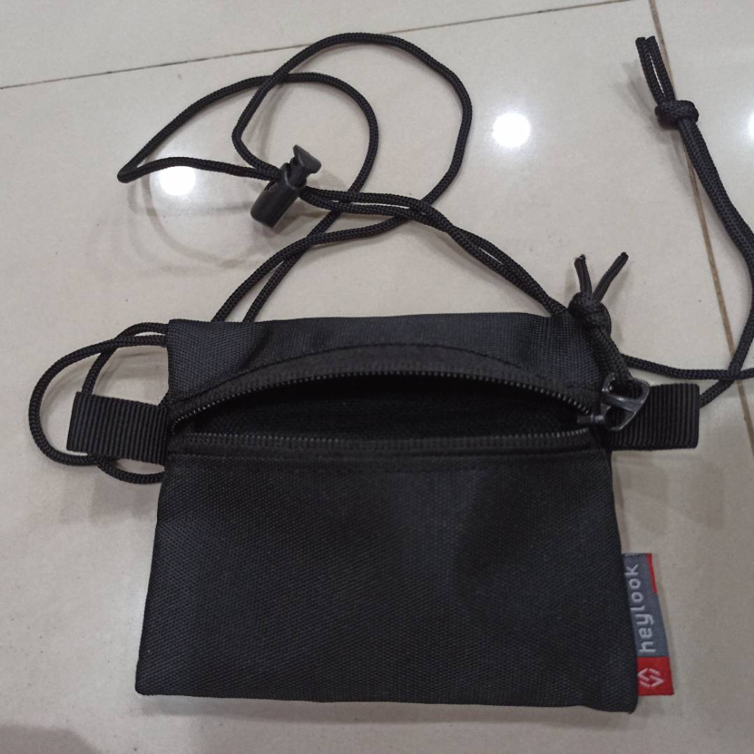 Sling Pouch KYOTO Pouch Mini Wallet Dompet Kartu Neckbag Dompet Coin Sling Bag Pouch Mini - Foto ulasan pembeli