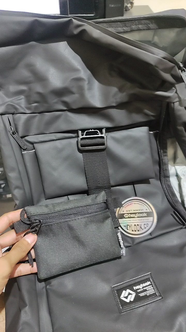 Sling Pouch KYOTO Pouch Mini Wallet Dompet Kartu Neckbag Dompet Coin Sling Bag Pouch Mini - Foto ulasan pembeli