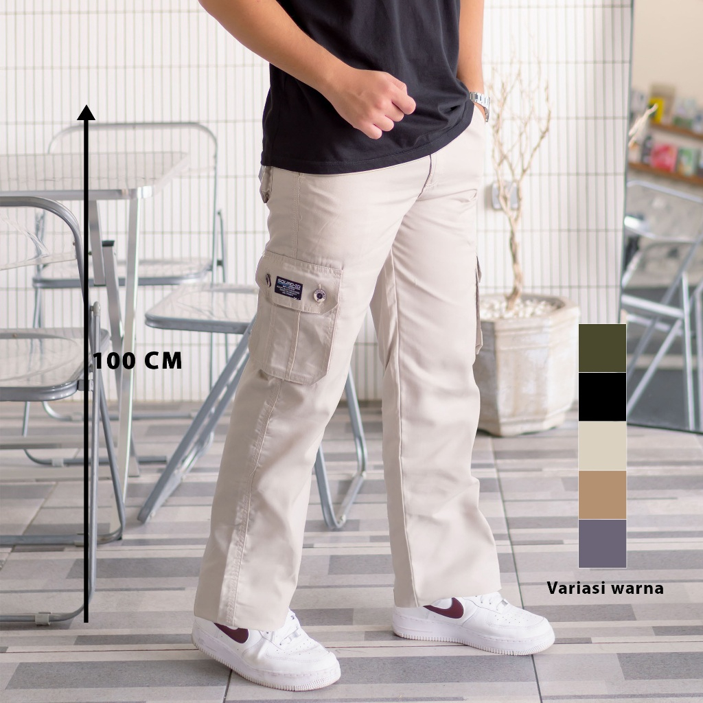 SQ SQUAD ID Celana Cargo Panjang Pria Cowo Kargo Pants Premium Original Pakaian Cowok Dewasa Fashion Katun NonStrecth Keren Terlaris Berkualitas Terbaru