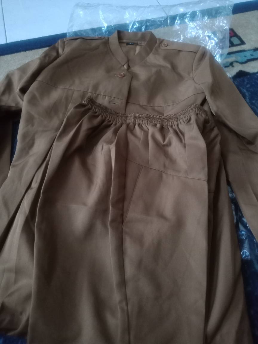 Stelan Pemda Wanita Hamil Coklat Sanghai - Foto ulasan pembeli