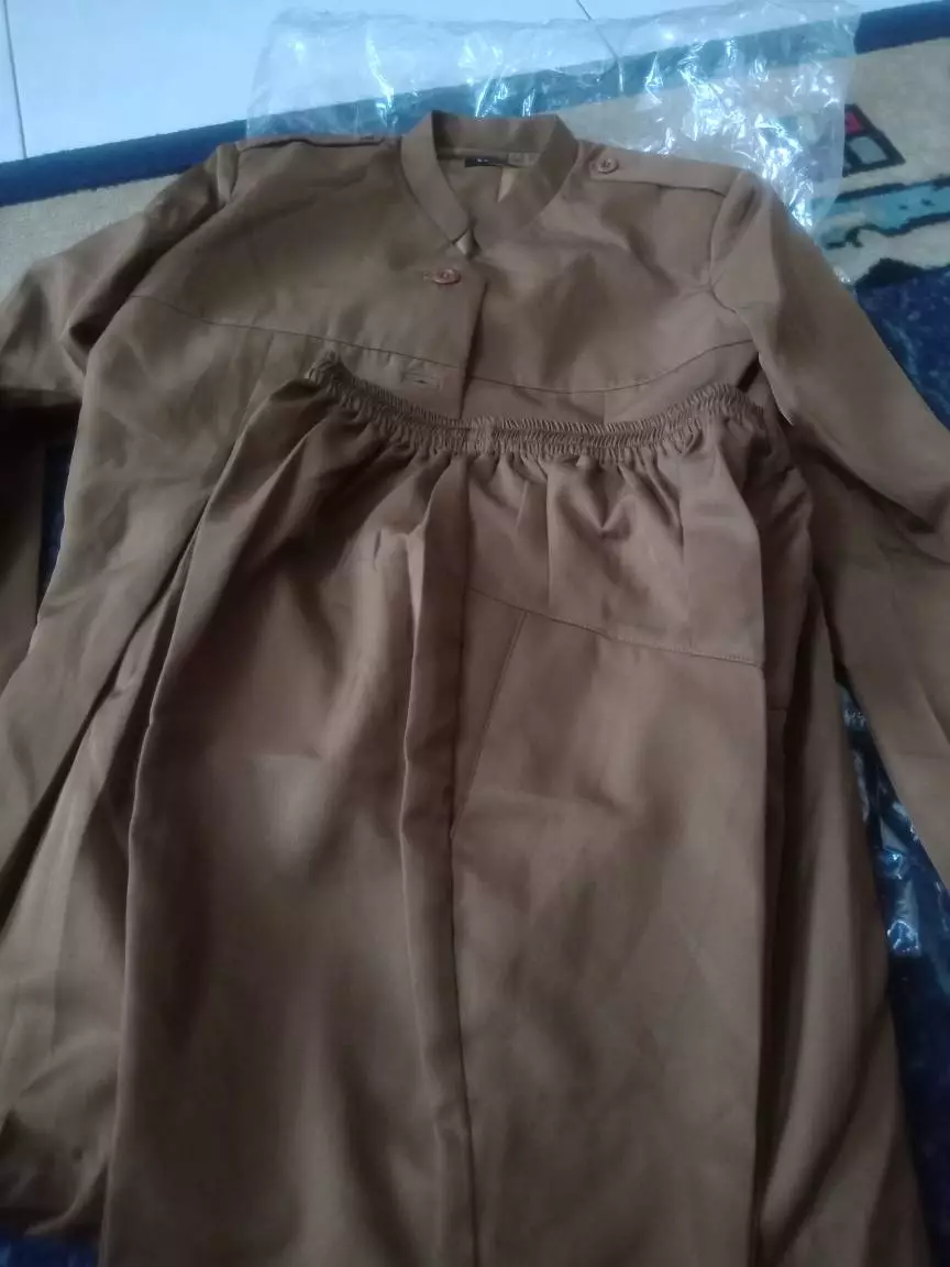 Stelan Pemda Wanita Hamil Coklat Sanghai - Foto ulasan pembeli