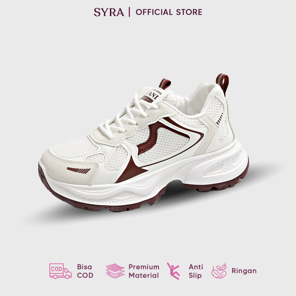 Syra Sepatu Olahraga Wanita Korea Style Ringan Empuk Kekinian Terbaru - foto 1 dari 10