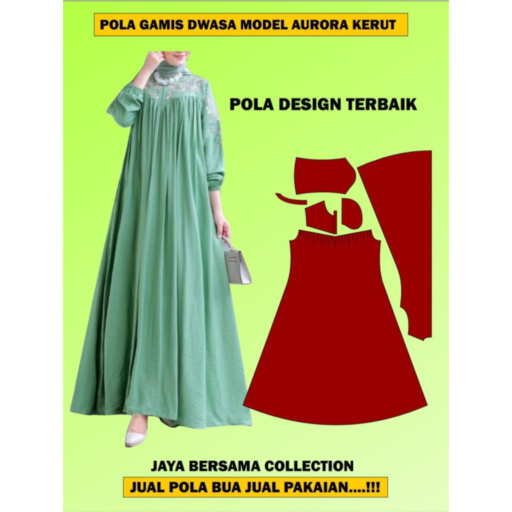 pola seragam PNS wanita plus bawahan celana untuk penjahit pemula - foto 6 dari 10