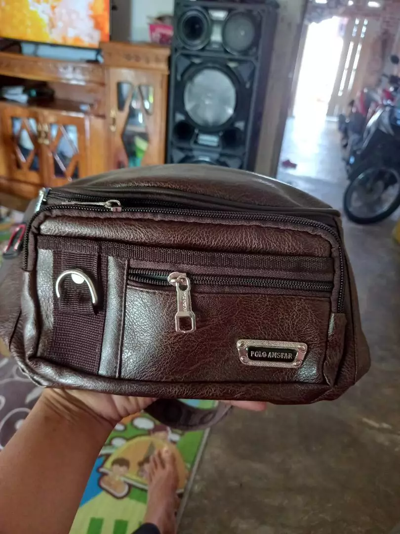 Polo Amstar Compact Waistbag Pria Multifungsi Kulit - Foto ulasan pembeli