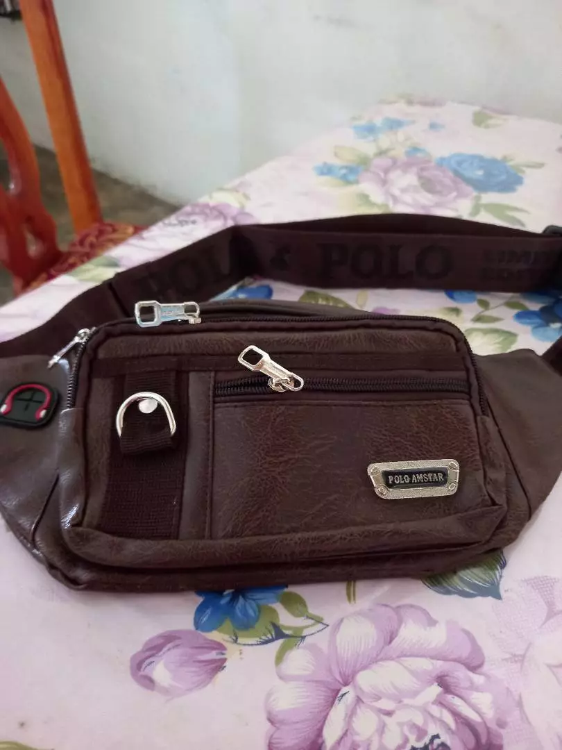 Polo Amstar Compact Waistbag Pria Multifungsi Kulit - Foto ulasan pembeli