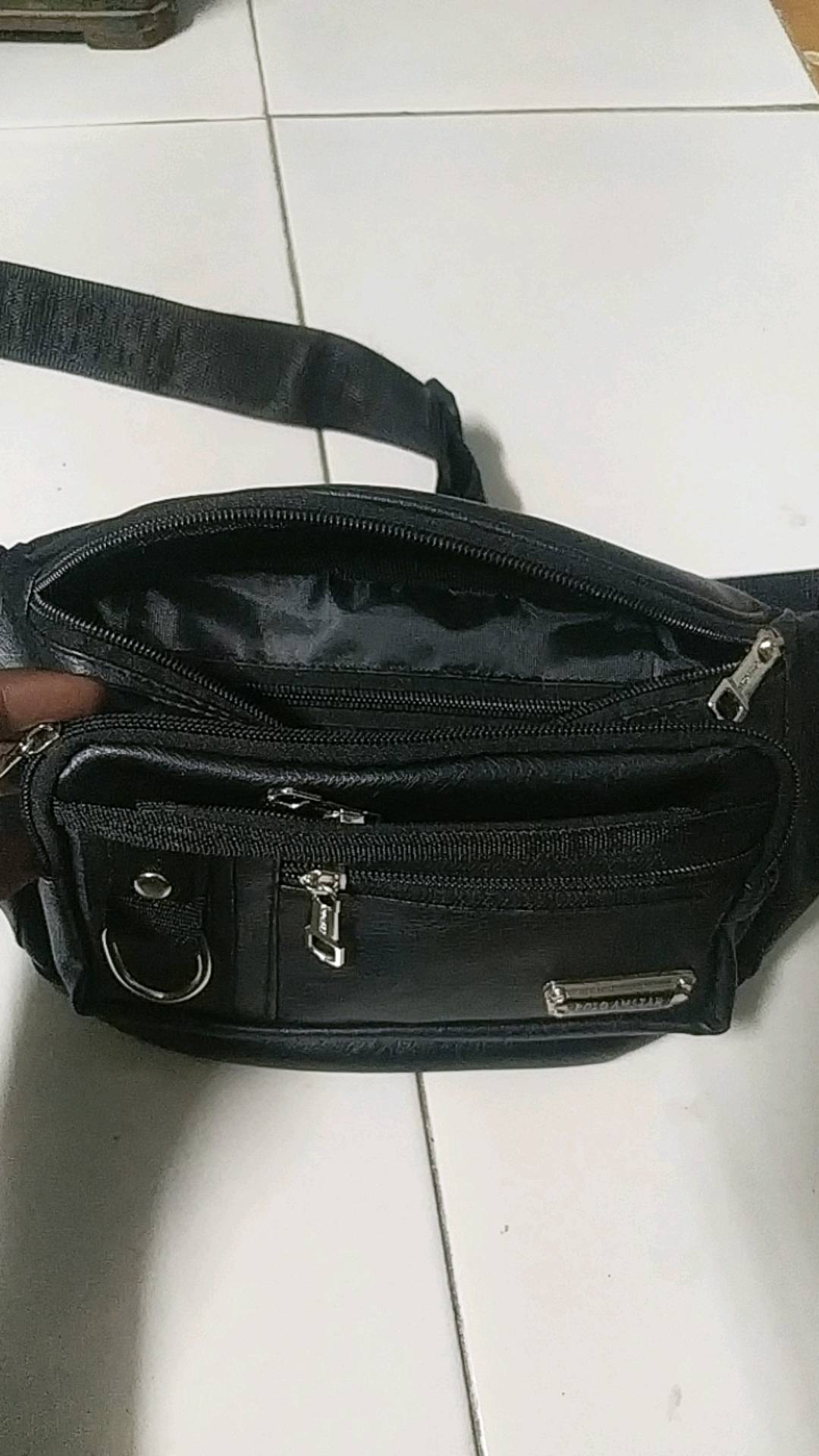 Polo Amstar Compact Waistbag Pria Multifungsi Kulit - Foto ulasan pembeli