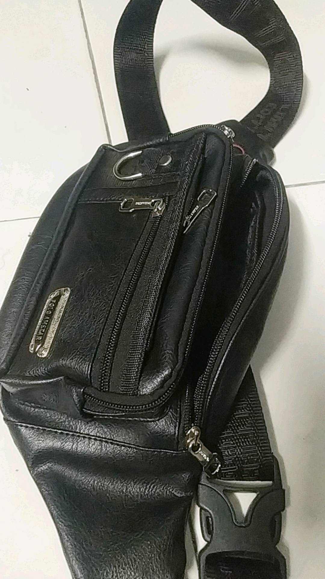 Polo Amstar Compact Waistbag Pria Multifungsi Kulit - Foto ulasan pembeli