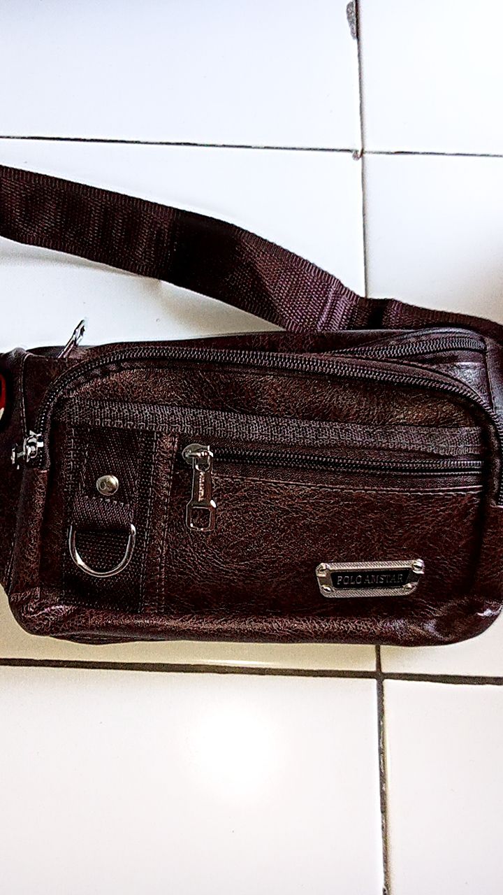 Polo Amstar Compact Waistbag Pria Multifungsi Kulit - Foto ulasan pembeli
