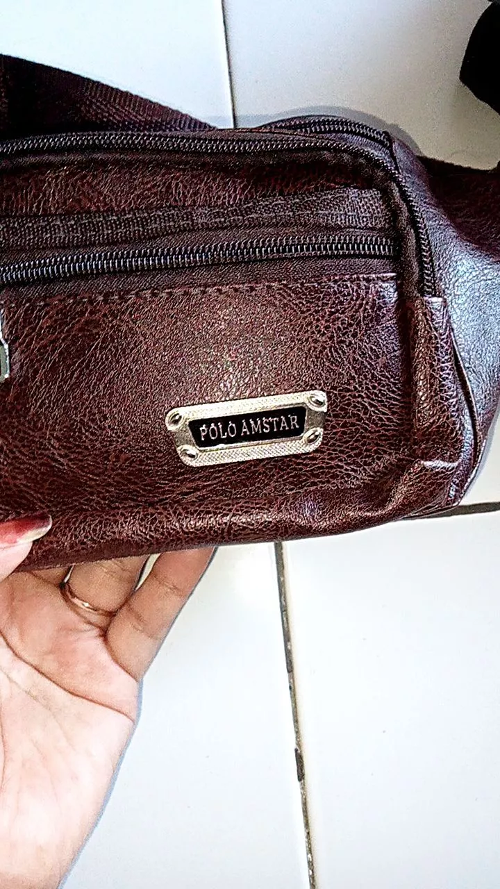 Polo Amstar Compact Waistbag Pria Multifungsi Kulit - Foto ulasan pembeli
