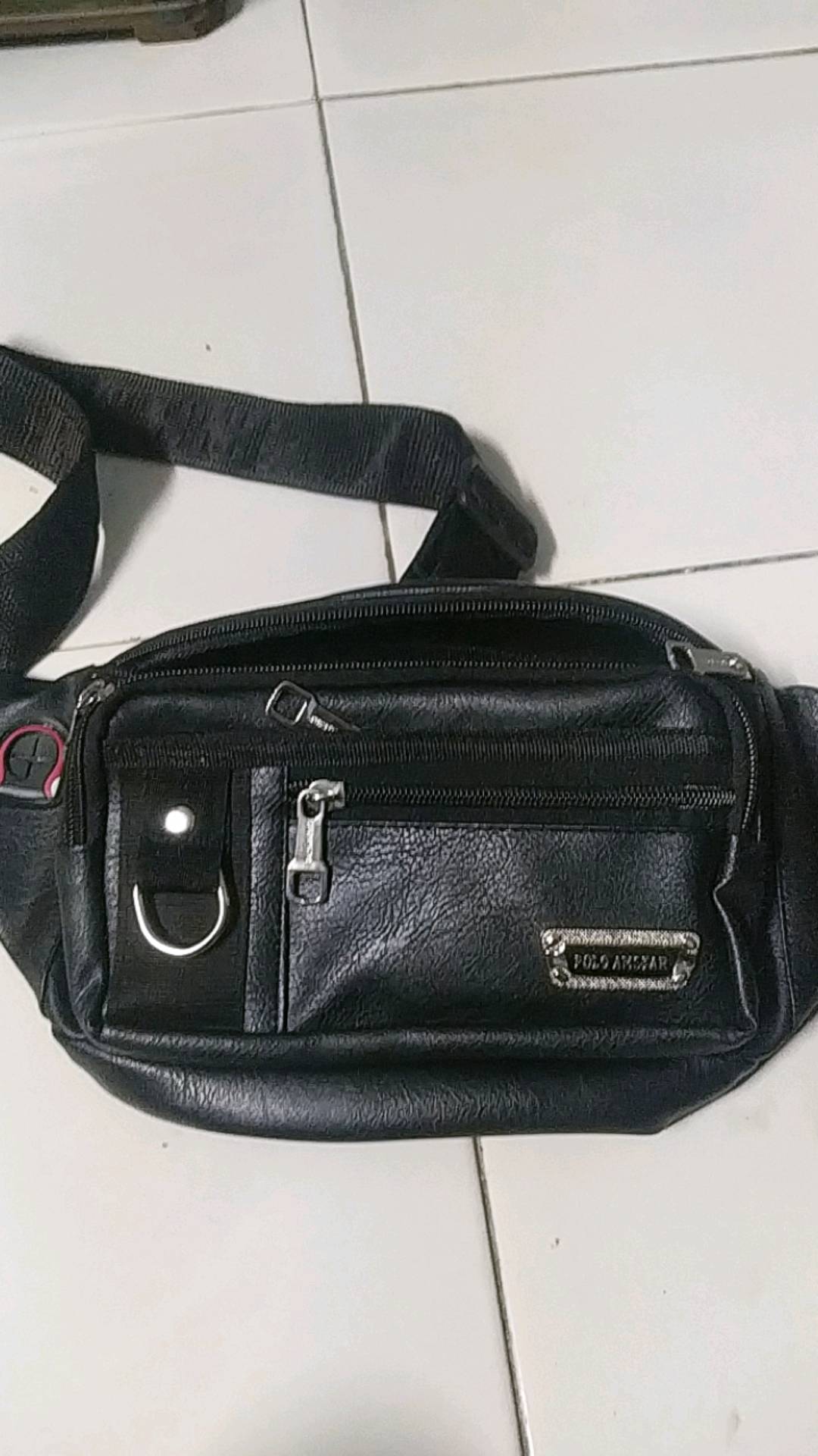 Polo Amstar Compact Waistbag Pria Multifungsi Kulit - Foto ulasan pembeli