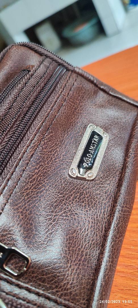 Polo Amstar Compact Waistbag Pria Multifungsi Kulit - Foto ulasan pembeli