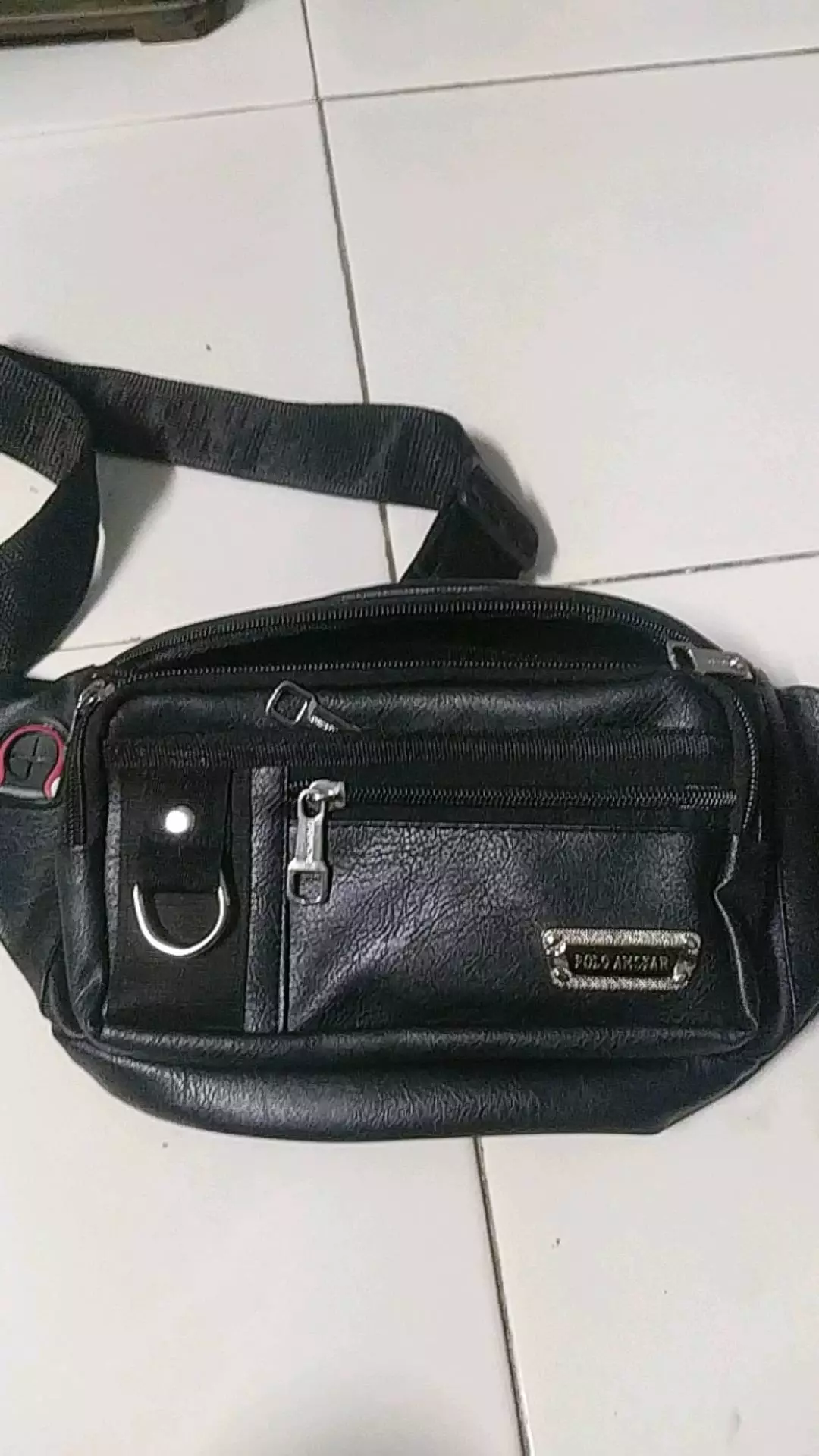 Polo Amstar Compact Waistbag Pria Multifungsi Kulit - Foto ulasan pembeli