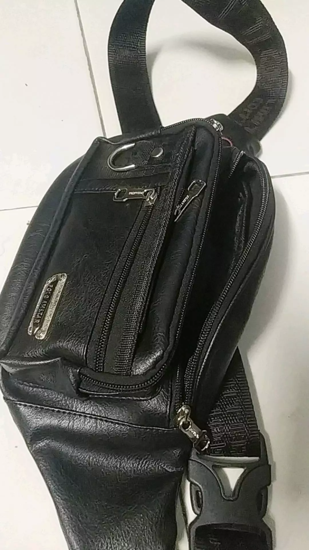 Polo Amstar Compact Waistbag Pria Multifungsi Kulit - Foto ulasan pembeli