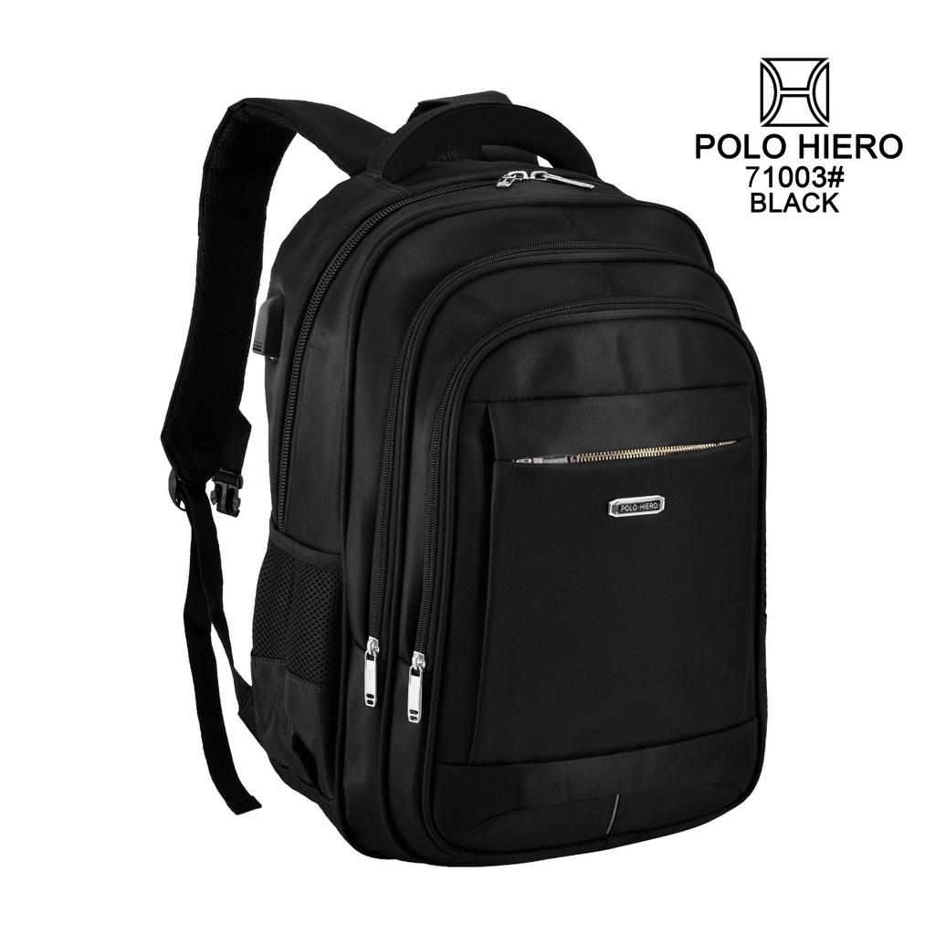 Polo Hiero Tas Ransel Laptop Polo Hiero 71003 (Free Rain Cover+USB Extension)
