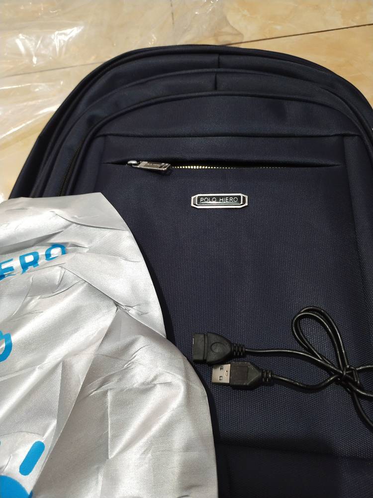 Polo Hiero Tas Ransel Laptop Polo Hiero 71003 (Free Rain Cover+USB Extension) - Foto ulasan pembeli