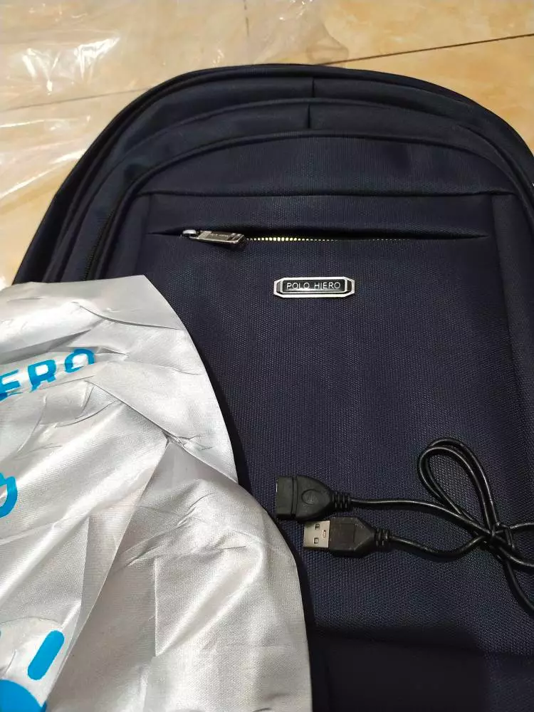 Polo Hiero Tas Ransel Laptop Polo Hiero 71003 (Free Rain Cover+USB Extension) - Foto ulasan pembeli