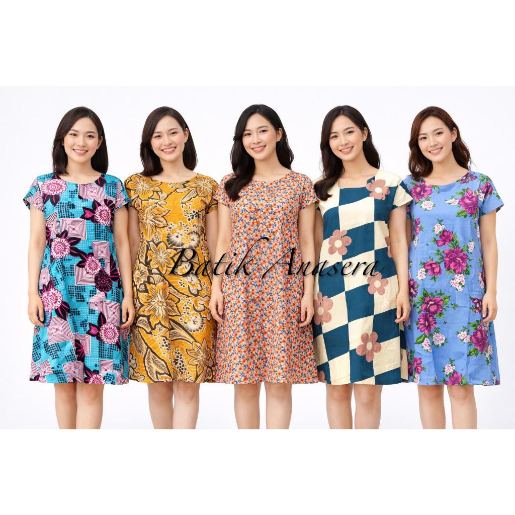 Paket 6 Pcs Daster Midi Bali Rayon Adem Halus - foto 2 dari 10, lrwanto_25