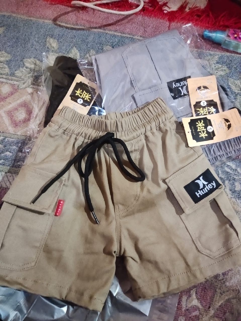 Paket Hemat 3/100 Celana Cargo Anak Laki-Laki 1-12 Tahun Nyaman Fleksibel 3 Warna - Foto ulasan pembeli