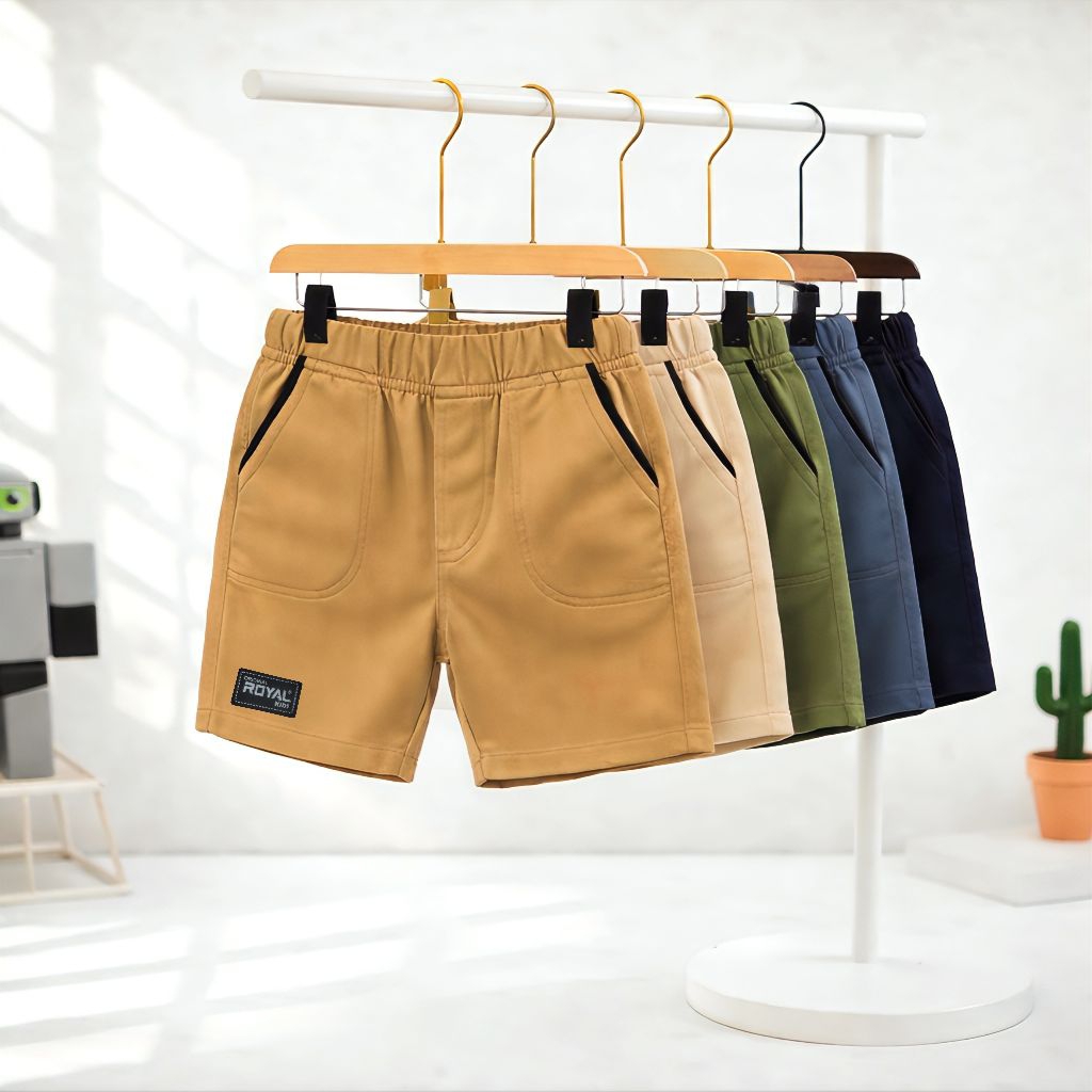 PAKET HEMAT CELANA PENDEK ANAK CHINO 1-12TAHUN KAIN AMERICAN DRILL - foto 1 dari 10