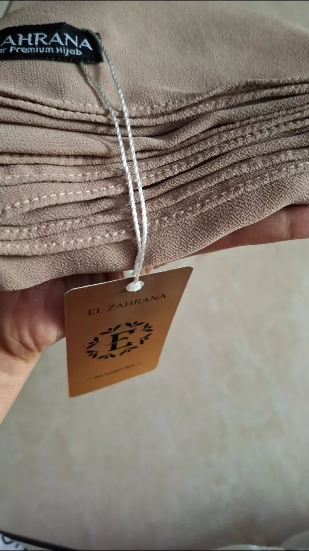 Pashmina Ceruty Babydoll Premium El Zahrana - Foto ulasan pembeli