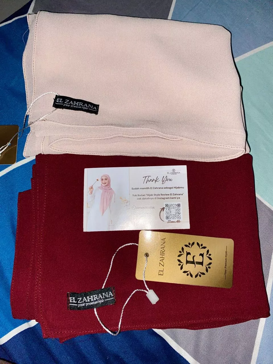 Pashmina Ceruty Babydoll Premium El Zahrana - Foto ulasan pembeli