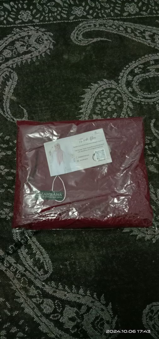 Pashmina Ceruty Babydoll Premium El Zahrana - Foto ulasan pembeli