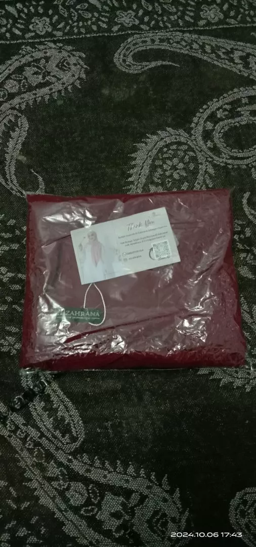 Pashmina Ceruty Babydoll Premium El Zahrana - Foto ulasan pembeli