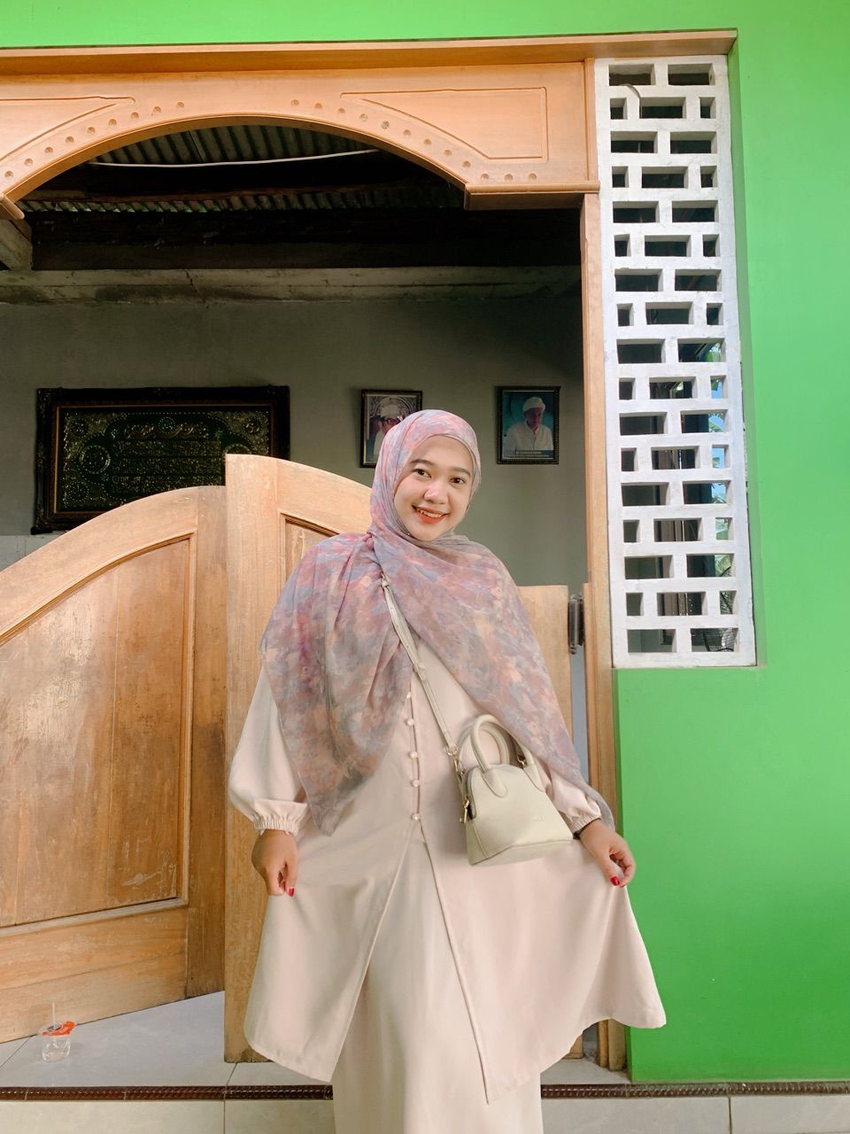 Pashmina Ceruty Premium Ombre Shawl Hijab Aretha - Foto ulasan pembeli