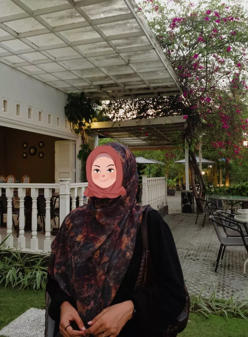 Pashmina Ceruty Premium Ombre Shawl Hijab Aretha - Foto ulasan pembeli