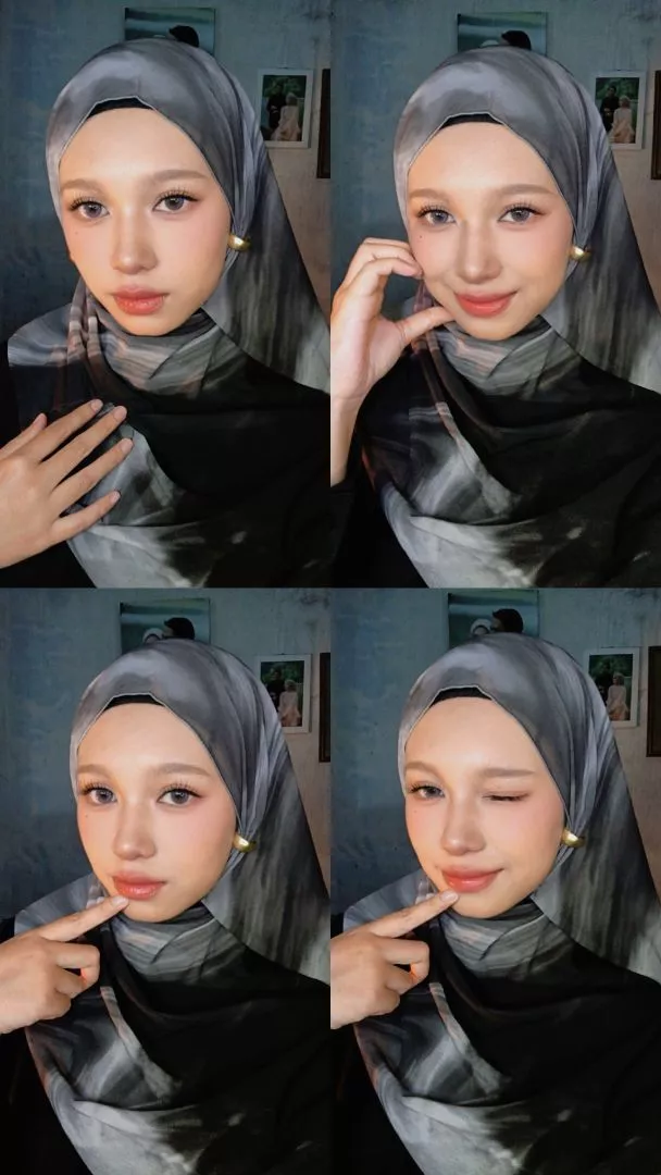 Pashmina Ceruty Premium Ombre Shawl Hijab Wanita - Foto ulasan pembeli