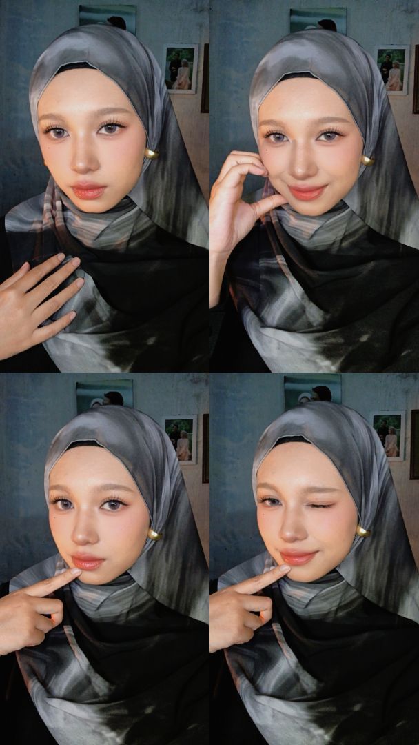 Pashmina Ceruty Premium Ombre Shawl Hijab Wanita - Foto ulasan pembeli