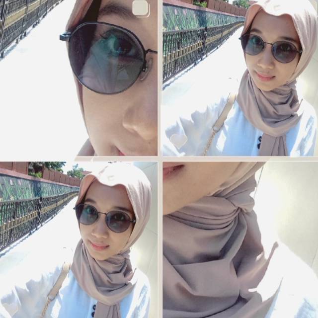 Pashmina Ceruty Premium Ombre Shawl Hijab Wanita - Foto ulasan pembeli