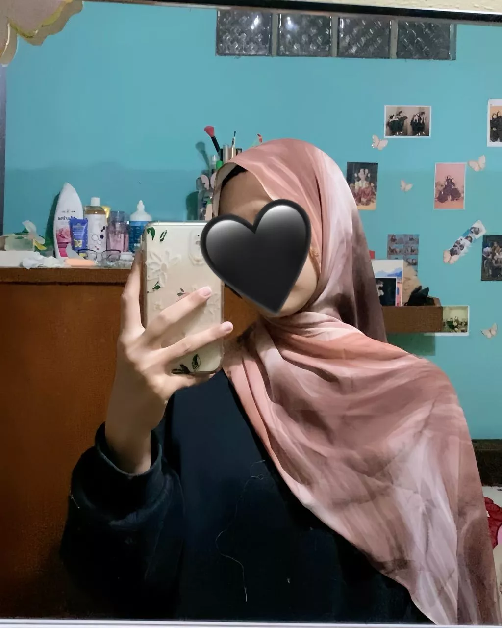 Pashmina Ceruty Premium Ombre Shawl Hijab Wanita - Foto ulasan pembeli