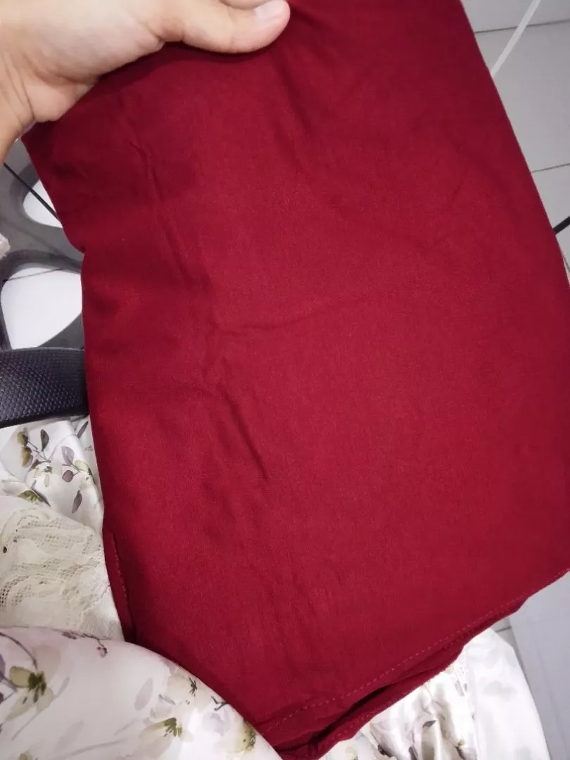 Pashmina Kaos Rayon Tencel Premium Free Poucth - Foto ulasan pembeli