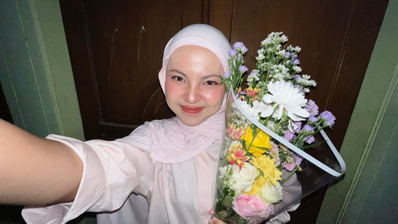 Pashmina kaos RAYON TENCEL premium FREE POUCH - Foto ulasan pembeli