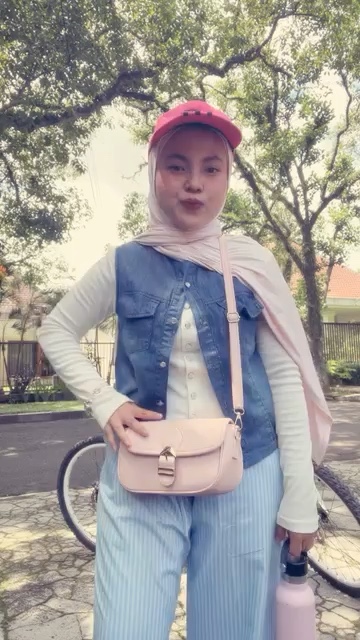 Pashmina kaos RAYON TENCEL premium FREE POUCH - Foto ulasan pembeli