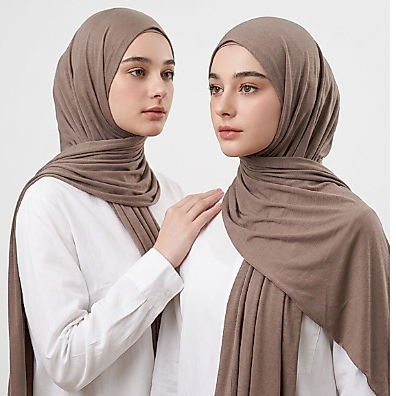 Pashmina Kaos Rayon/Pashmina Kaos Rayon Premium - foto 1 dari 10