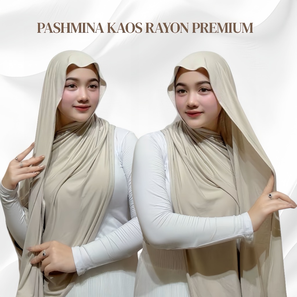 Pashmina Kaos Rayon Premium Adem Lentur - foto 1 dari 10