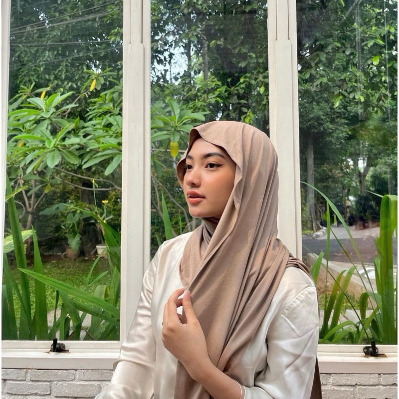 Pashmina Kaos Rayon Premium Flowy Stretch Promo - foto 1 dari 10